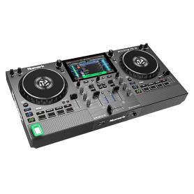 Numark Mixstream Pro Go Controleur DJ Portable Autonome | Mixeur DJ Autonome sur Batterie avec Separation de Stems, Wi-Fi, Encei