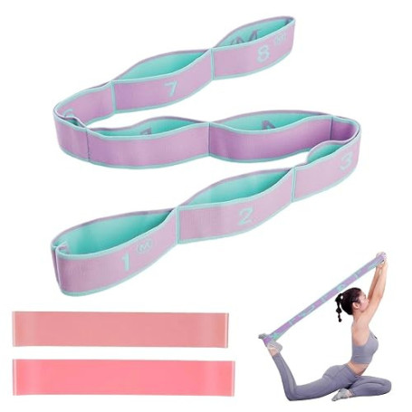 3PCS Élastique Musculation, Elastique Sport 8 Niveaux de Forces Bande Elastique Musculation, Elastique Sport Fitness Musculation
