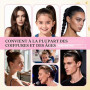 Soodyoow Bâton de Cire pour Cheveux 75g avec 3 Brosses, pour Lisser et Discipliner les Cheveux Rebelles et les Frisottis, Finiti