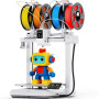 Anycubic Kobra X Imprimante 3D, Impression 4 Couleurs pour Débutant | Impression Multifilament Souple et Rigide, Nivellement Aut