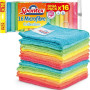 Spontex Microfibre Collection | Chiffons de Nettoyage Multi-Usages, Lavables à 40 °C, Cuisine et Salle de Bain | 30 x 30 cm, Lot
