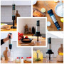 Cecotec Mixeur plongeant Power TitanBlack 1200 XL PerfectCream & Crush.1200 W, Lames à 4 lames, Pied XL, Capot anti-éclaboussure