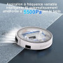 2 en 1 Robot Aspirateur Laveur Jusqu'à 5500Pa 3 Modes de Nettoyage 7.8CM | App/Télécommande/2.4G WiFi, Auto-Charge, Automatique