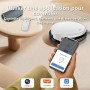 2 en 1 Robot Aspirateur Laveur Jusqu'à 5500Pa 3 Modes de Nettoyage 7.8CM | App/Télécommande/2.4G WiFi, Auto-Charge, Automatique