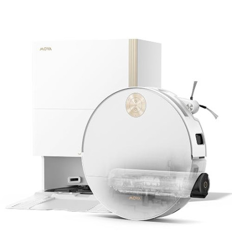 MOVA S70 Ultra Roller Robot aspirateur Laveur 32 000 Pa avec Lavage HydroForce, Navigation CovertSense, Technologie AutoShield,