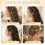 Rokahebi 220 accessoires cheveux, 12 coiffures tressées & dreadlocks | 220 pièces, 12 modèles, métal robuste, réglable, réutilis