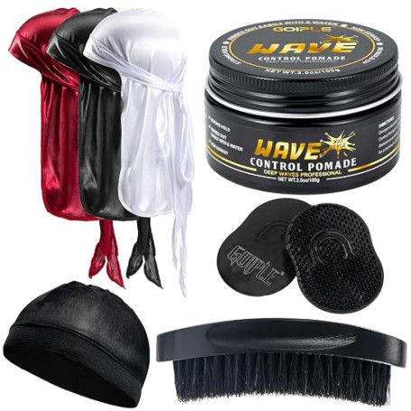 360 Wave Pomade Pommade Ondulée Pour Hommes, Tenue Forte, Lavage Facile, Crème Capillaire d'Entraînement à 360 Vagues, Graisse O