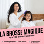 Brosse à Cheveux Magique - Démêlante Instantanée - Poils de Sanglier & Nylon - Anti-Casse & Anti-Statique - Pour Cheveux Bouclés