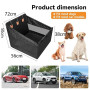 Hanured Siège Auto Chien,Taille pour Grands et Moyens Chiens, Pliable, Lavable, Étanche, Renforcé avec Fenêtres en Filet, Ceintu