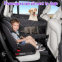 Hanured Siège Auto Chien,Taille pour Grands et Moyens Chiens, Pliable, Lavable, Étanche, Renforcé avec Fenêtres en Filet, Ceintu