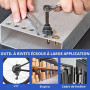 186 Pièces Écrous à Tête de Rivet à Main Ensemble M3 M4 M5 M6 M8 M10 | Outil Manuel à Sertir les Écrous Insert Fileté