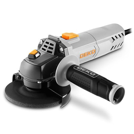 DEKOPRO Meuleuse d'Angle 750W: Ø 115mm Meuleuse d'Angle Électrique avec Poignée Auxiliaire, Capot de Protection, Écrou de Serrag