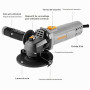 DEKOPRO Meuleuse d'Angle 750W: Ø 115mm Meuleuse d'Angle Électrique avec Poignée Auxiliaire, Capot de Protection, Écrou de Serrag