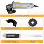 DEKOPRO Meuleuse d'Angle 750W: Ø 115mm Meuleuse d'Angle Électrique avec Poignée Auxiliaire, Capot de Protection, Écrou de Serrag