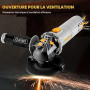 DEKOPRO Meuleuse d'Angle 750W: Ø 115mm Meuleuse d'Angle Électrique avec Poignée Auxiliaire, Capot de Protection, Écrou de Serrag