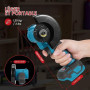 ONEVAN Meuleuse d'angle électrique de 4 pouces avec moteur sans balais et deux batteries de 4 mAh, puissance 900 W, vitesse 12 0