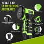 DEWINNER Meuleuse d'Angle Sans Fil 19 500 RPM - Disqueuse 76mm, 2 Batteries 2000mAh, 6 Disques de Coupe et Boîte de Transport -