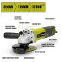 DEWINNER Meuleuse d'angle 850W, 220-240 V, 6 Disques de Meuleuse angulaire de Coupe,115mm, Capot de Protection, avec Poignée Sup