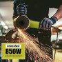 DEWINNER Meuleuse d'angle 850W, 220-240 V, 6 Disques de Meuleuse angulaire de Coupe,115mm, Capot de Protection, avec Poignée Sup