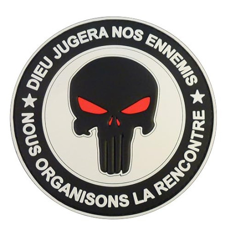 Punisher DIEU JUGERA NOS ENNEMIS DEVGRU Morale PVC Fastener Patch (Multicolor)