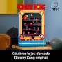 LEGO Donkey Kong Jeu d'Arcade Donkey Kong - Set pour Adulte - Maquette 3D Interactive - Joystick & Tonneaux - Décoration Intérie