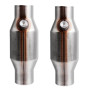 AWAOVV Lot de 2 catalyseurs universels 2,5 fils, haut débit en acier inoxydable 425250