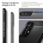 Spigen Rugged Armor Coque pour Samsung Galaxy A53 5G - Noir Mat | Finition élégante en fibre de carbone et grip latéral, Technol