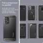 Spigen Rugged Armor Coque pour Samsung Galaxy A53 5G - Noir Mat | Finition élégante en fibre de carbone et grip latéral, Technol