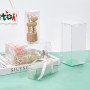 BENECREAT 20 PCS Clair Boîtes De Faveur De Mariage 4x4x12cm Rectangle PVC Transparent Boîtes Cadeaux pour Bonbons Chocolat Valen