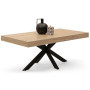 IDMarket - Table Basse rectangulaire Alix 110 cm Pied araignée Bois et Noir