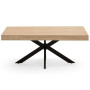 IDMarket - Table Basse rectangulaire Alix 110 cm Pied araignée Bois et Noir