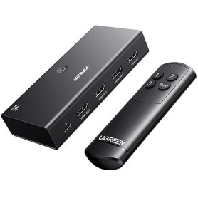 UGREEN Switch HDMI 4K 60Hz 3 Entrées 1 Sortie Commutateur HDMI 2.0 | 1080P 3D HDR10 Dolby Vision Atmos Télécommande Compatible a