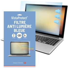 VistaProtect – Filtre Anti-Lumière Bleu Premium pour Ordinateur Portable, Amovible (15.6" Pouces)