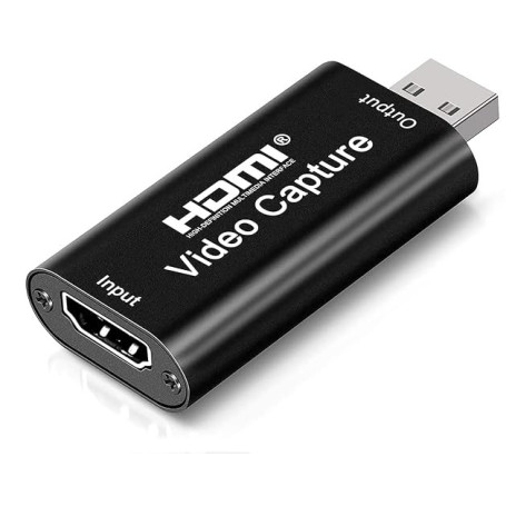 Adaptateur hdmi Cartes de Capture Audio vidéo,1080p Adaptateur USB hdmi Carte Portable Plug & Play Capture, pour Streaming vidéo