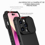 Coque pour iphone 14 pro 6.1 Pouces, Protection de la Caméra Étui avec Lentille Coulissante Couverture, 360 Degres Full Body Arm