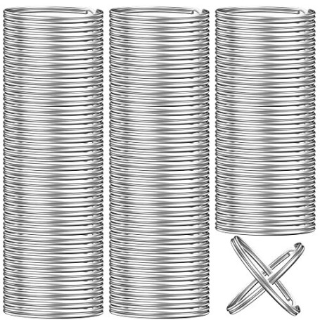 Lot de 200 anneaux porte-clés - Diamètre: 25 mm - Pour porte-clés