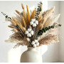 103 Pcs Bouquet Mixte de Fleurs Séchées Naturelles, Herbe de la Pampa 43 cm, pour DIY, Décoration Salon Table Bohème, Décoration
