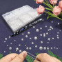 TOAOB 5000pcs 2mm à 8mm Demi Rond Dos Plat Blanc Perle ABS Cabochons | pour Artisanat DIY Fabrication de Bijoux et Clothing Déco