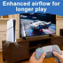 Ailah Support Vertical Compatible PS5/PS5 Slim/PS5 Pro, Socle Stable à Patins Antidérapants, Base Antidérapante Support, Flux d’