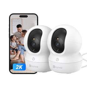 EZVIZ 2K Caméra Surveillance WiFi Intérieure, Camera Bébé WiFi 2.4Ghz Pan/Tilt à 360 °, Vision Nocturne Intelligente, Suivi Auto