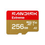 SANDISK Extreme Carte microSDHC UHS-I + SD Adapter, 256 Go (Jusqu’à 245 Mo/s en Lecture et 170 Mo/s en écriture, vidéo 5K, C10,