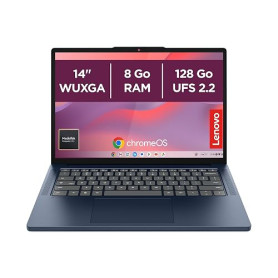 Lenovo Chromebook 14M8911 - Ordinateur Portable 14'' WUXGA (MediaTek Kompanio 540, RAM 8Go, SSD 128Go, Arm Mali-G57 MC2 GPU, Chr