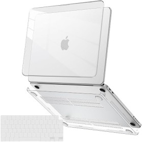 TECOOL Coque pour MacBook Neo 13" 2026 modèle A3404, Transparente | Coque rigide ultra fine, Finition brillante, Protection de U