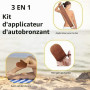 Gant Autobronzant 3 Pièces - Lot de Gant Applicateur Autobronzant Professionnel Réutilisable pour Application Sans Trace de Crèm