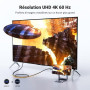 UGREEN Câble USB C vers HDMI 4K 60Hz 18Gbps Thunderbolt 4 3 HDMI2.0 2M | Compatible avec Macbook M3 M2 M1 iPad Air iPhone 17 Pro