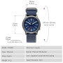 BERNY Titanium Montre Japon Scan Deuxième Mouvement à Quartz 5ATM étanche AnalogiqueMontre à Quartz pour Les Hommes et Les Femme