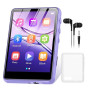 Lecteur MP3 128GB Bluetooth 5.3, ZAQE 2.4" Plein écran Tactile Lecteur MP3 Portable,Haut-parleurs Haute définition intégrés, Rad