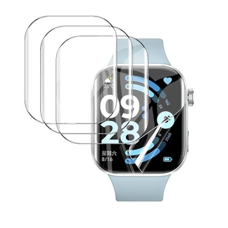 WFTE [Lot de 4 Protecteur D'écran Compatible pour Xiaomi Redmi Watch 6, Film TPU Flexible,HD Ultra Transparent Films de Protecti