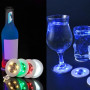 Lot de 12 autocollants ronds multicolores LED pour éclairage d'ambiance | 6 lumières multicolores 6 lumières blanc froid Batteri