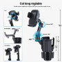 Support téléphone pour Porte-gobelet, Support 2 en 1 pour Porte-gobelet avec Bras Long et Rotation à 360° pour Voiture pour Tous